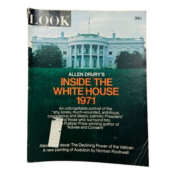 LOOK MAGAZINE OCTOBER 19 1971 INSIDE THE WHITE HOUSE JOHN JAMES ADUBON - Picture 1 of 8